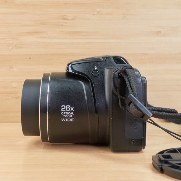 The Nikon Coolpix L330 is a vintage-style 20.2MP digital camera featuring a powe - Picture 4 of 7